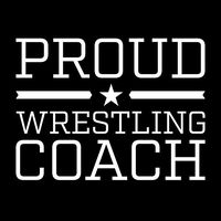 Proud Wrestling Coach Star Vinyl Decal Sticker | Cars Trucks Vans Windows Walls Cups Laptops | White | 5 X 3.7 Inches | KCD2013