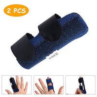 Trigger Finger Splint, Finger Brace/Finger Straightening Brace/Trigger Finger Brace, Adjustable Fixing Belt with Built-in Aluminium Support for Finger Tendon Release & Pain Relief (Blue-2)