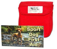 VSI Sport Dog First Aid Kit Heavy Duty Classic Red Travel Bag