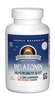 Source Naturals Sleep Science Melatonin 1 mg Orange Flavor - Helps Promote Sleep - 200 Lozenge Tablets