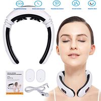 Pretty Glad Electric Pulse Back and Neck Massager Far Infrared Heating Pain Relief Tool Health Care Relaxation Intelligent Cervical Massager