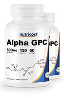 Nutricost Alpha GPC 300mg, 120 Veggie Capsules (2 Bottles) - Non-GMO and Gluten Free, 600mg per Serving