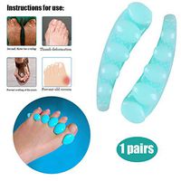 Gel Toe Separators and Straightener, Bunion Stretchers Spacer Hammer Toe Corrector Protector, Hallux valgus Aid Splint for Pain Relief from Tired Achy Feet for Women and Men,Blue