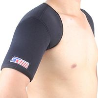 Sports Double Shoulder Brace Support Strap Wrap Belt Band Pad Support- Black