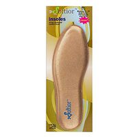 Softior Women's Memory Foam Full Length Cushioned Insoles with Perforation for Sport Work Hiker Shoes (Medium, Gold)