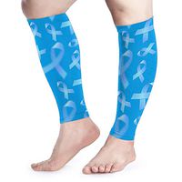 Blue Ribbons Prostate Cancer Awareness Unisex Calf Compression Sleeve - Leg Compression Socks for Running, Shin Splint, Calf Pain Relief, Leg Support Sleeve