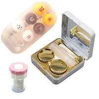 Contact Lens Case Travel Kit, Marble Box with Mirror, Cute Contact Lens Case Animal, Mini Contact Lens Cleaner Case