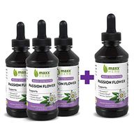 Maxx Herb Passion Flower Liquid Extract (4 Oz Bottle with Dropper) Max Strength, Absorbs Better Than Passionflower Capsules, for Relaxation, Stress Relief, Alcohol-Free, 60 Servings (Buy 3 Get 1 Free)