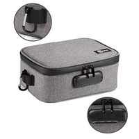Smell Proof Bags with Combination Lock - Carbon Lining Smell Proof Case for Herbs, Grinders, Pipes and Smelly Products, Waterproof Smell Proof Container, Smell Lock-in Travel Bags, Gray…