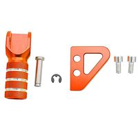 Frames & Fittings EXC/SMC/250/450 CNC Aluminum Brake Step Plate+Gear Shifter Motorcycle Parts Orange Rear Brake Motocross Modified Parts for KTM - (Color: Orange)