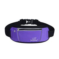 VORCOOL Sports Waist Pack Fanny Packs Waterproof Reflective Adjustable Outdoor Running Belt(Purple)