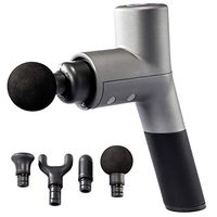 [Updated] Massage Gun Full Body Percussion Deep Tissue Massager Very Low Noise for Personal & Professional Use - 5 Speeds (Four Heads)