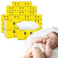 Daily Soft&Comfort Facial Tissues, Facial Tissue Cube 1/2/3 Cube Boxes, 300 Tissues per Box Napkin Guest Towels Suitable for People Who Have Allergic Rhinitis or Stuff Noses and Baby (1)