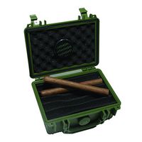 F.e.s.s. Armour Waterproof Crushproof Air Tight Floats On Water Solid Green Travel Cigar Humidor Capacity 10-15 Cigars