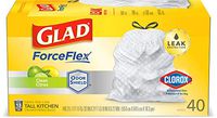 Glad Tall Kitchen Trash Bags, 13 Gal, Scent, 40 Ct