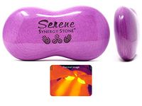 Serene (Amethyst)(Single) Synergy Stone - Contoured Hot Stone Massage Tool - Relaxing and Therapeutic for Neck, Back, Legs, Feet - Ultra-Smooth for Massage on Skin with Oil or Over Clothes