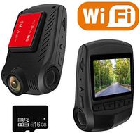 WiFi Dash Cam Full HD 1296P 2.0" LCD 170° Wide Angle Car Camera Dash Camera for car with 16GB TF Card Included