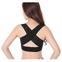 Back Posture Corrector Women Adult Chest Hunchback Correction Correction Bra Brace,Black,Large