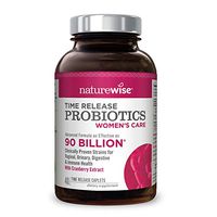 NatureWise Probiotics for Women | Time-Release Probiotic Supplement Comparable to 90 Billion CFU | Cranberry & D Mannose for Vaginal, Urinary, Digestive & Immune Health (Packaging May Vary) [1 Month]