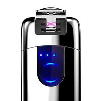 PRIMO Plasma Lighter Dual Arc Touchless No Buttom Windproof for Cigarette (Ice Grey)