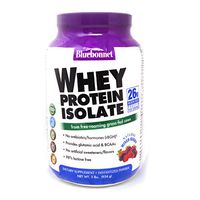Bluebonnet Nutrition Whey Protein Isolate Powder, Whey From Grass Fed Cows, 26g of Protein, No Sugar Added, Non GMO, Gluten Free, Soy free, kosher Dairy, 2 Lbs, 28 Servings, Mixed Berry Flavor