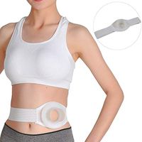 DZWJ Ostomy Hernia Belt, Unisex Hernia Support Belt, Medical Supplies Waist Supports Abdominal Brace and 50PCS Disposable Ostomy Bags