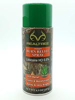 Realtree Instant Burn Relief Spray - Aloe and Lidocaine Itch Relief Cools, Moisturizes and Relieves Pain Sun Burn Minor Burns Cuts and Scrapes