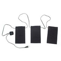 3 Gear Adjusted Electric Heating Pads Thermal Heated Jacket Outdoor Mobile Warming 5V Black