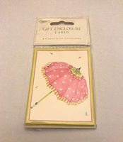 Baby Or Bridal Shower 4 Gift Enclosure Cards, 4 envelopes for Gift Wrapping