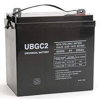 Universal Power Group UBGC2 6V 200Ah SLA Battery for Pure Sine Wave PST-100S-24A