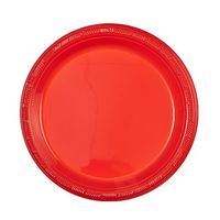 Party Dimensions 7" Plastic Plate, 15 Count, Red