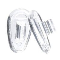 GMS Optical® Soft Silicone Symmetrical Shape Eyeglass Nose Pads (15mm Push-in, 10 Pair)