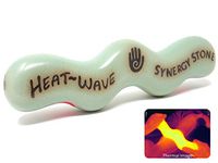Heat-Wave (Ocean) Synergy Stone - Contoured Hot Stone Massage Tool - Relaxing and Therapeutic for Neck, Back, Legs, Feet - Ultra-Smooth for Massage on Skin with Oil or Over Clothes