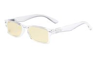 Eyekepper Ladies Blue Light Blocking Reading Glasses with Yellow Filter Lens - Design Computer Readers Women - Transparent +1.25