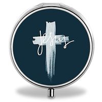 Custom Wanchang Pill Case, Cross Round Compact 3 Metal Portable Pill Container for Daily Use