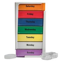Extra Large 7 Day Stackable Weekly Pill Box Organizer Splitter XL Tower Travel Medication Organizer Morning Noon Afternoon Night Compartments