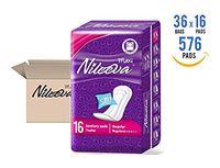Nileeva Individually Wrapped Super Maxi Sanitary Napkins Feminine Care, Super Value (576 Pads= 16 Pads/Pack X 36 Packs) Bulk Buy