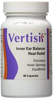 Relieve Vertigo Symptoms including Dizziness, Nausea,Motion Sickness, spinning & swaying sensations with Vertisil. 60 Caps All Natural Ingredients. 100% Lifetime Money Back Guarantee