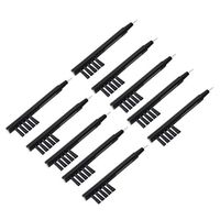 SUPVOX 10 Pcs U-Shaped Hearing Amplifier Cleaning Brush with Wax Loop and Magnet (Black)