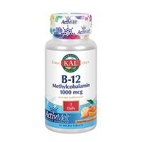 KAL B-12 Methylcobalamin ActivMelt 1000 mcg | Natural Tangerine Flavor | Healthy Metabolism, Energy, Nerve & Red Blood Cell Support | 90 Micro Tablets