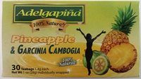 ADELGAPINA Tea 30 Bags. Pineapple and Garcinia CAMBOGIA Tea New 30 Bag Package.