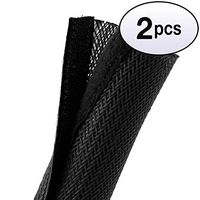 GOWOS (2 Pack Velcro Cable Sock Black 85mm x 2m