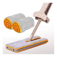 Yg-ct Self Wringing Mop Broom Double Sided Flat Telescopic Handle Floor Cleaning Tools (color : Brown)