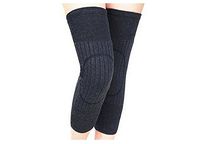 Elandy 1Pair(2PCS) Unisex Winter Warm Cashmere Wool Knee Pads Thickening Double Heat Preservation Warmers Leg Sleeve for Xmas Gift and Outdoor Sports(Dark Grey)