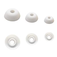 Graysky 3 Pairs Per Pack Soft Silicone Ear Tips Compatible with TicPods Free Pro Earbuds, Variety Pack Replacement Earphone Eartips Conform to Your Ear for A Comfortable Secure Fit (White, 1Pack)