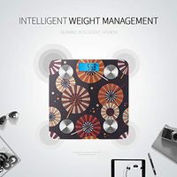 Colorful Umbrellas Circles Digital Scale Digital Scale Body Weight Weighing Scale Tracks 8 Key Compositions Analyzer Sync with Fitness Apps 400 Lbs