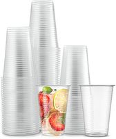 1200 Count 7 oz Disposable Clear Plastic Drinking Cups, Stackable, Great For Home, Office, Parties, Events, Wedding reception, Or Everyday Use, 12 Packs By Goblets