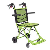 Folding wheelchair Folding Self Propelled Wheelchair, 10kg Green Lightweight Mobility Device For Elderly, Handicapped, And Disabled Users, Portable Wheelchair Aluminium Wheelchair Lightweight And Fram