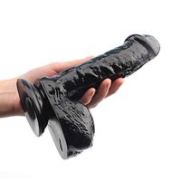 SeksBi 100% High Quality 7 Inch Realistic Props Pleasing Device Black Wand Discreet Package