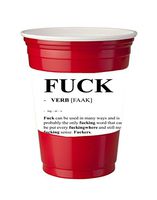 4 Pack of Vinyl Decal Stickers for Disposable Cups/Fuck The Definition Humor Funny